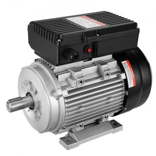 Motor Eléctrico de 1.1KW 2800 rpm, AC 220~240V 7.1A, 90S, Marco B3, Motor de Compresor de Aire Monofásico, Eje Con Diente de 24mm, Rotación CW/CCW para Maquinaria Agrícola y Equipos Generales