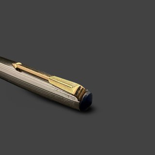 Penne stilografiche vintage Parker 17 blu e oro