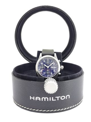 Reloj Hamilton Khaki Chrono Automático Azul