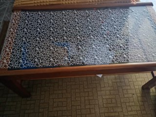 Mesa de centro madera y cristal