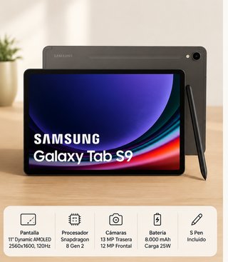 Samsung Galaxy Tab S9 5G 128GB + S Pen Gris