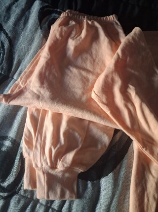 Pijama mujer invierno naranja/rosa