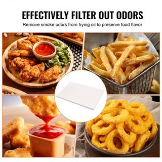 Papel Filtro para Freidora, 100 Hojas, 25.7" x 16.9", Hojas de Filtro de Freidora Profunda de Reemplazo para Máquina de Filtro de Freidora Móvil Comercial de 55L, para Restaurante, Tienda de Comid...