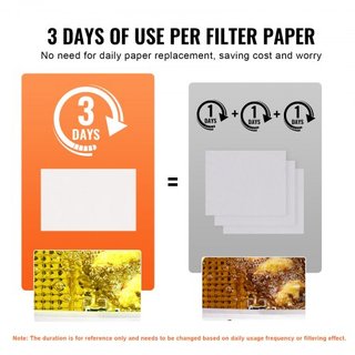 Papel Filtro para Freidora, 100 Hojas, 25.7" x 16.9", Hojas de Filtro de Freidora Profunda de Reemplazo para Máquina de Filtro de Freidora Móvil Comercial de 55L, para Restaurante, Tienda de Comid...