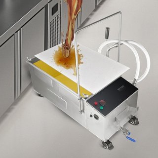 Papel Filtro para Freidora, 100 Hojas, 25.7" x 16.9", Hojas de Filtro de Freidora Profunda de Reemplazo para Máquina de Filtro de Freidora Móvil Comercial de 55L, para Restaurante, Tienda de Comid...