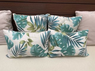 Conjunto de 8 cojines, lisos y estampados