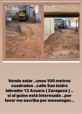 Solar de 100 m2 cuadrados en Azuara en el centro