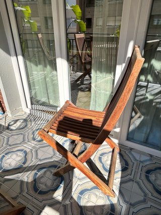 4 Sillas plegables Teca Terraza marca BANAK