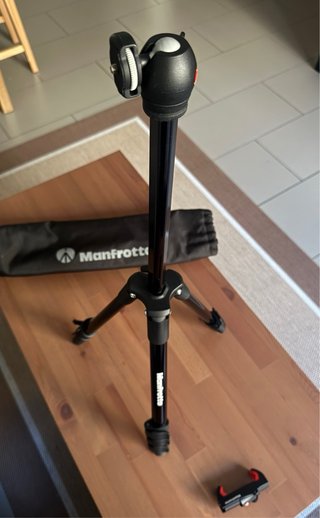 Trípode Manfrotto Compact Light + funda + adaptado