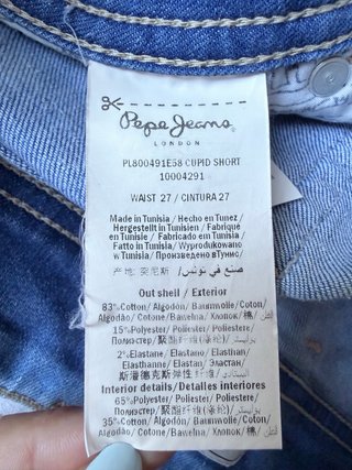 Pantalón corto vaquero CUPID SHORT W27u