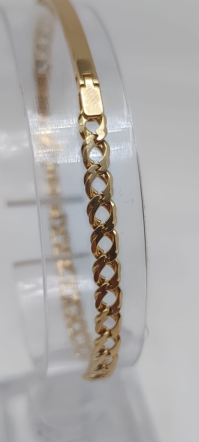 J-0877 Esclava Oro 18K Barbada