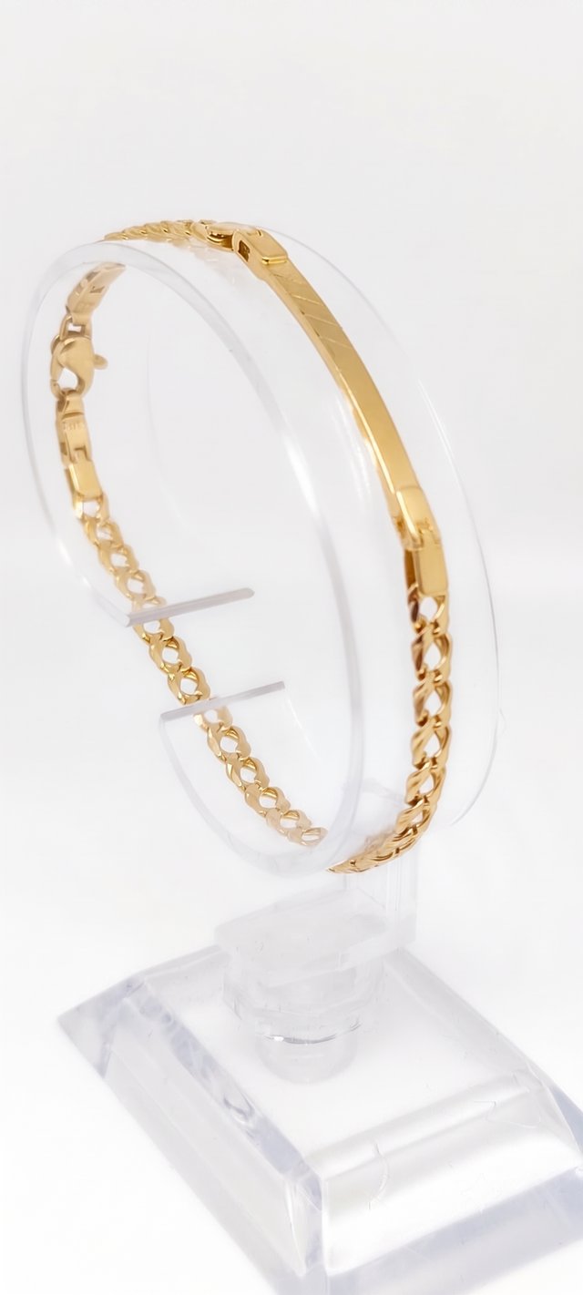 J-0877 Esclava Oro 18K Barbada