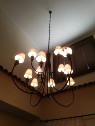 Lámpara de forja para salón
