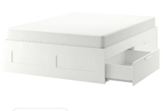 Cama Ikea Blanca con Cajones. 160x200