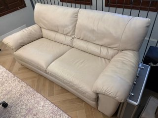 Sofá Natuzzi de Piel Beige