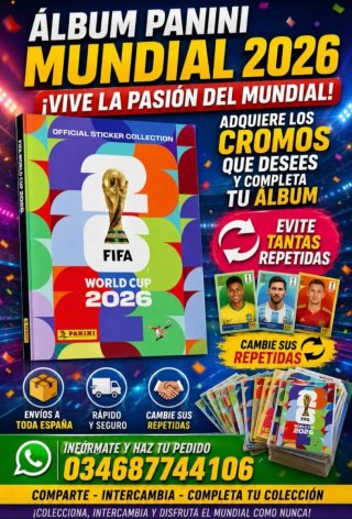 Cromos Panini Mundial Futbol 2026