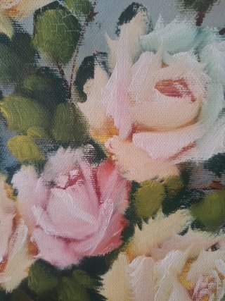 Cuadro antiguo de rosas