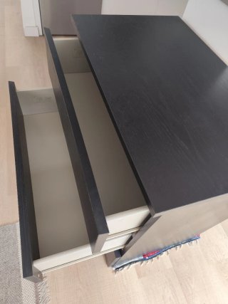 Cómoda Malm 3 cajones Ikea Negra