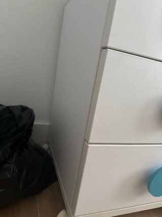 Mueble cajonera blanco con tiradores