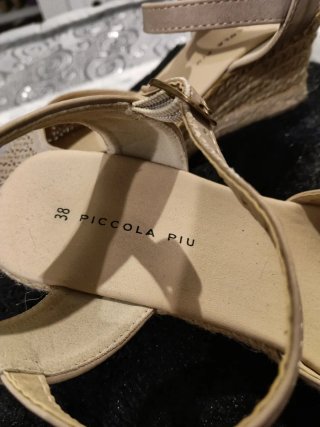 Zapatillas cuña verano beige 38