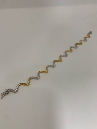Pulsera oro blanco/amarillo 18k SEV-TRA1702