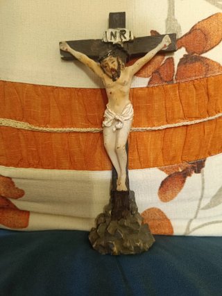 Crucifijo Jesús INRI figura decorativa 22 ctm
