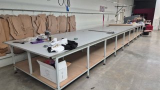 Mesa de corte textil industrial