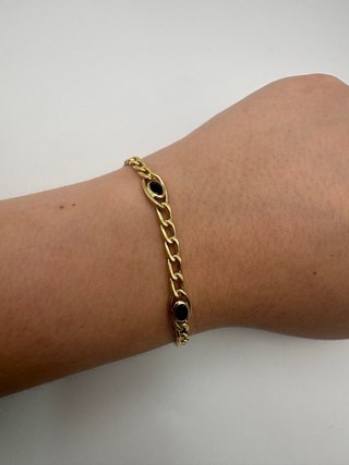 011-05-00530PULSERA BARBADA ORO 18K PIEDRAS AZULES