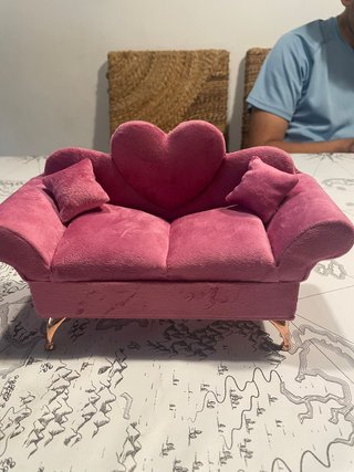 Sofá joyero corazón rosa
