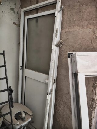 Puerta blanca con cristal 71X1,50