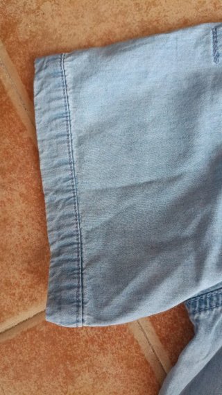 Vestido tejano  camisero azul desgastado