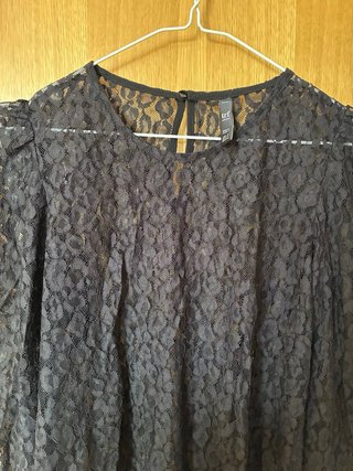 Top encaje Zara negro talla S