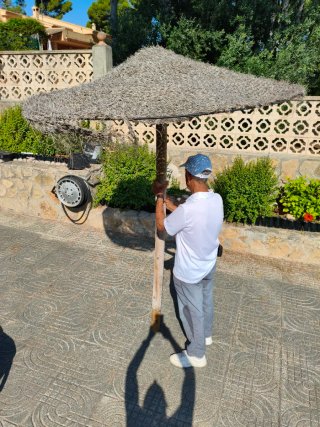 Sombrilla Esparto Hierro