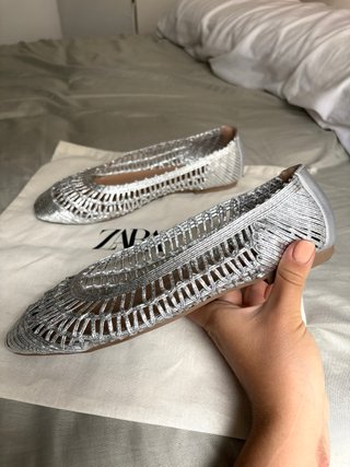 Bailarinas Zara plateadas