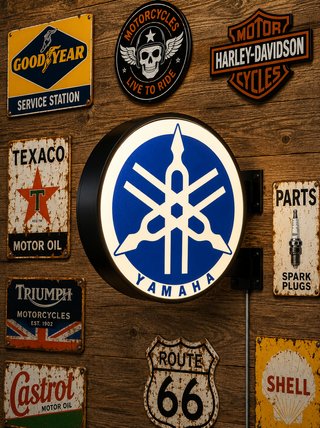 CARTEL ILUMINADO YAMAHA