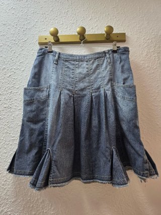 Falda vaquera vintage con tablas