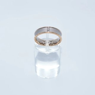 Anillo Oro 18k Bicolor con brillantes