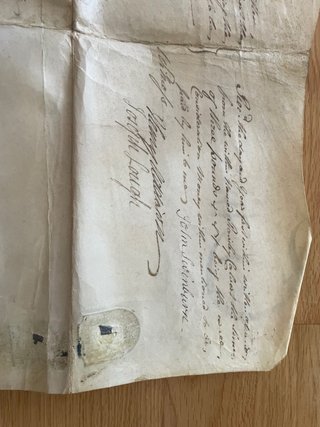Pergamino Inglés Antiguo 1736 Sellos Cera