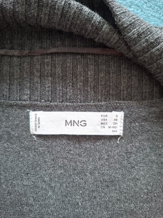 Cárdigan Mango Talle S Gris