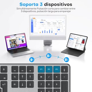 Teclado y Ratón Inalámbrico Bluetooth Mac/iOS