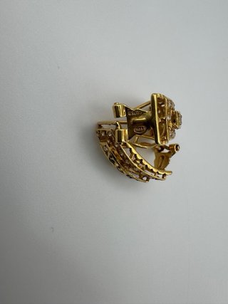 011-04-00533 PENDIENTES CIRCONITAS OMEGA ORO 18K