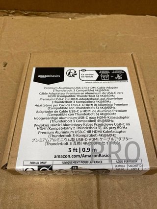 Amazon Basics - Cable de aluminio de adaptador