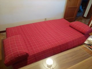 Sofá Cama Rosa Cuadros
