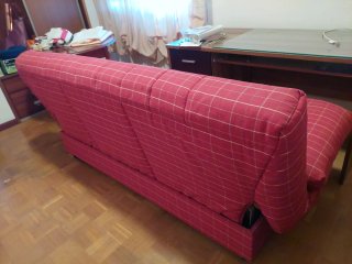 Sofá Cama Rosa Cuadros