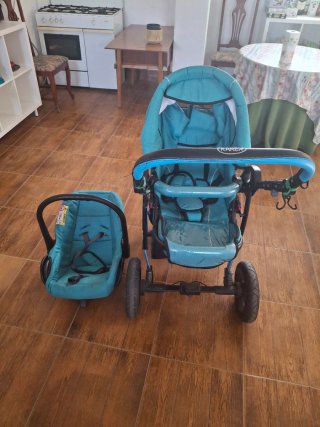 Carro y Silla Coche Bebé Azul