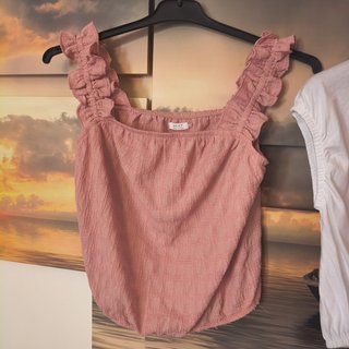 Set 2 Crop Top Bambina 12 Anni Estivo Rosa Bianco