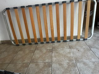 Somier de lamas metálico y madera