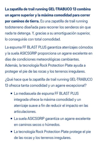 Asics Gel Trabuco 13 Mujer Talla 40.5