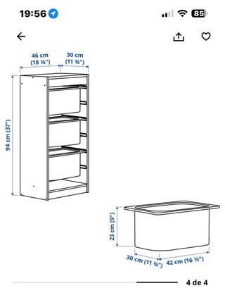 Estantería Teofast IKEA Blanca