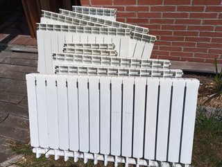 Radiadores de agua aluminio beige/blanco
